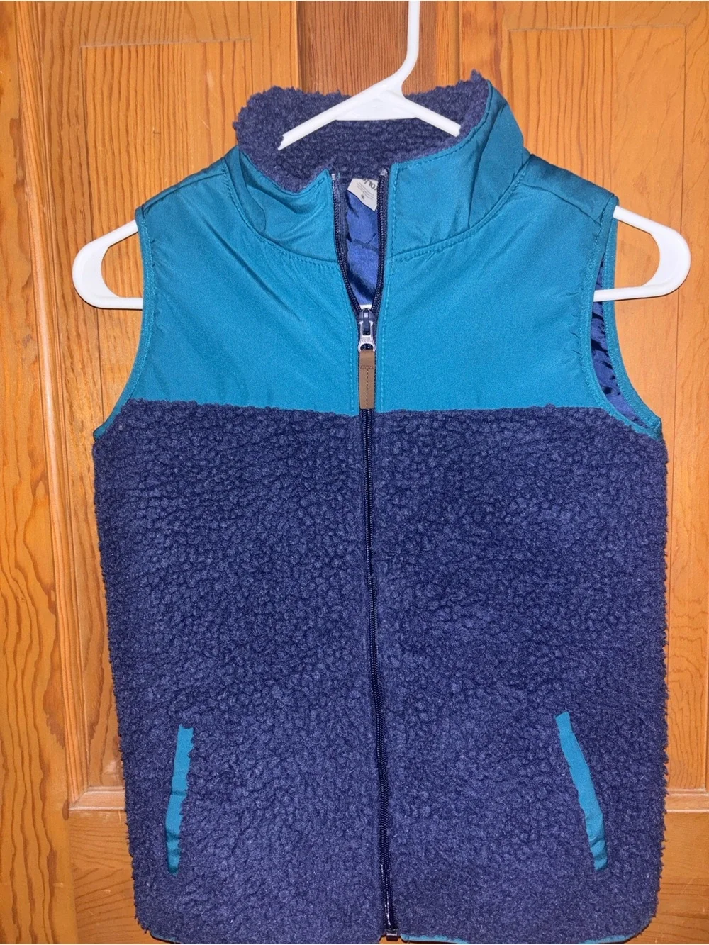 Carter's Teal and Navy Sherpa Fleece Vest
